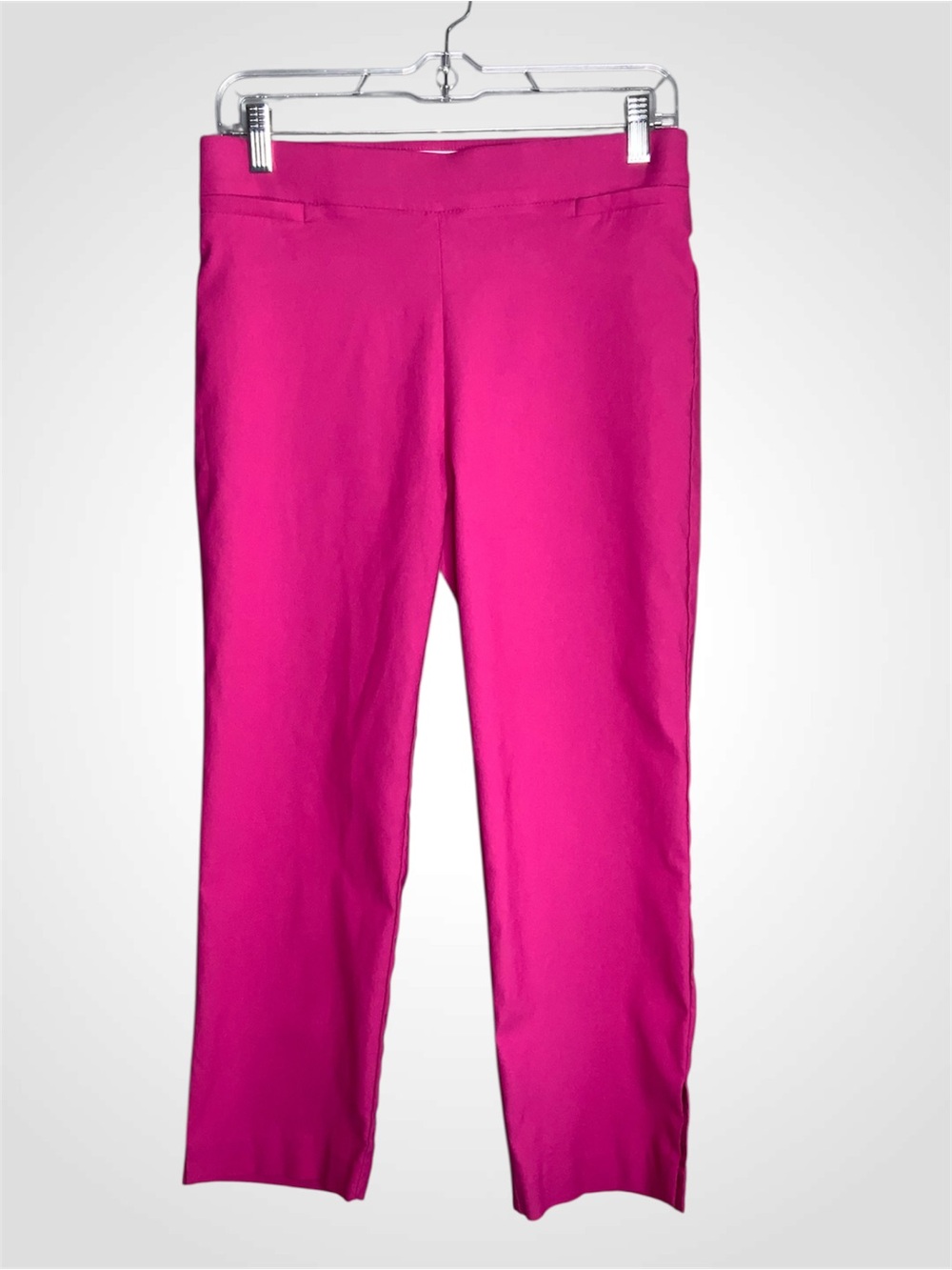 Counterparts Slim Stretchy Cropped Pants in Hot Pink Small